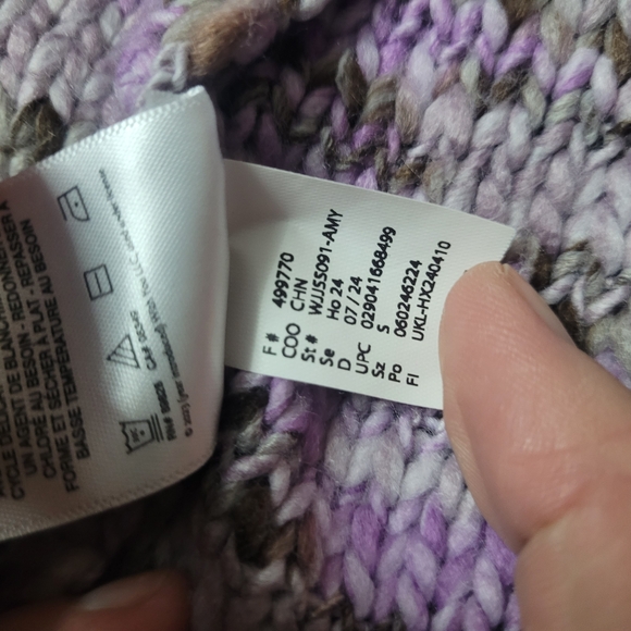 Jessica Simpson Purple and Brown Knit Cardigan - Picture 8 of 8